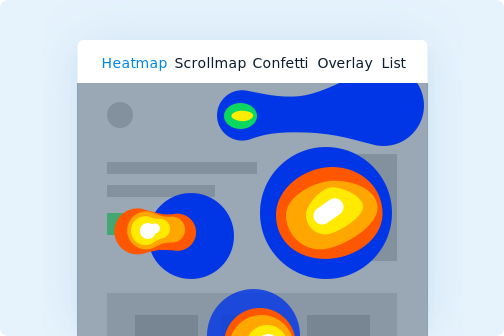 Crazy Egg heatmap overlay example