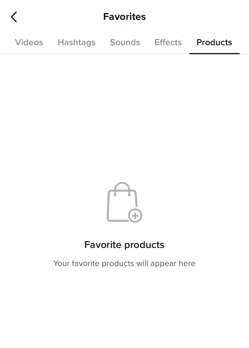 Boldist: Favorite products tab on TikTok