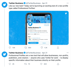 Twitter Business Professional Profiles