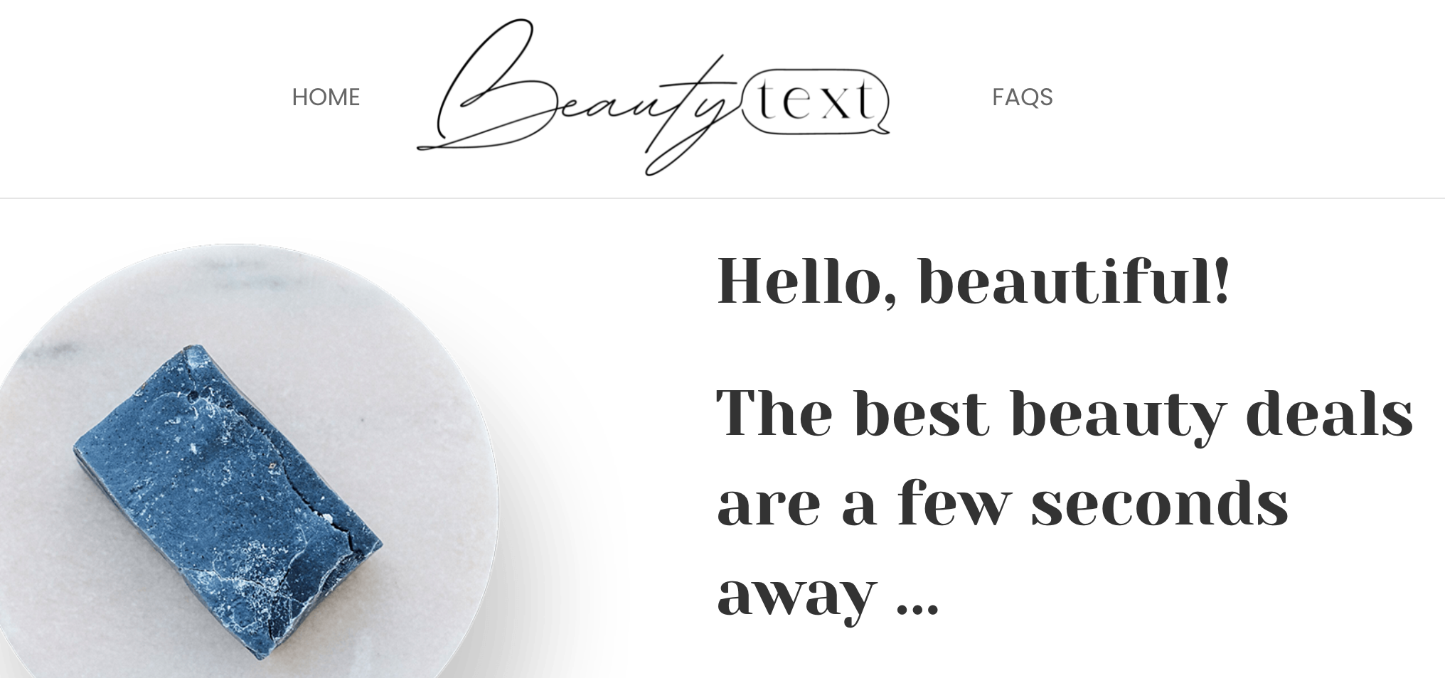 Beauty Text homepage